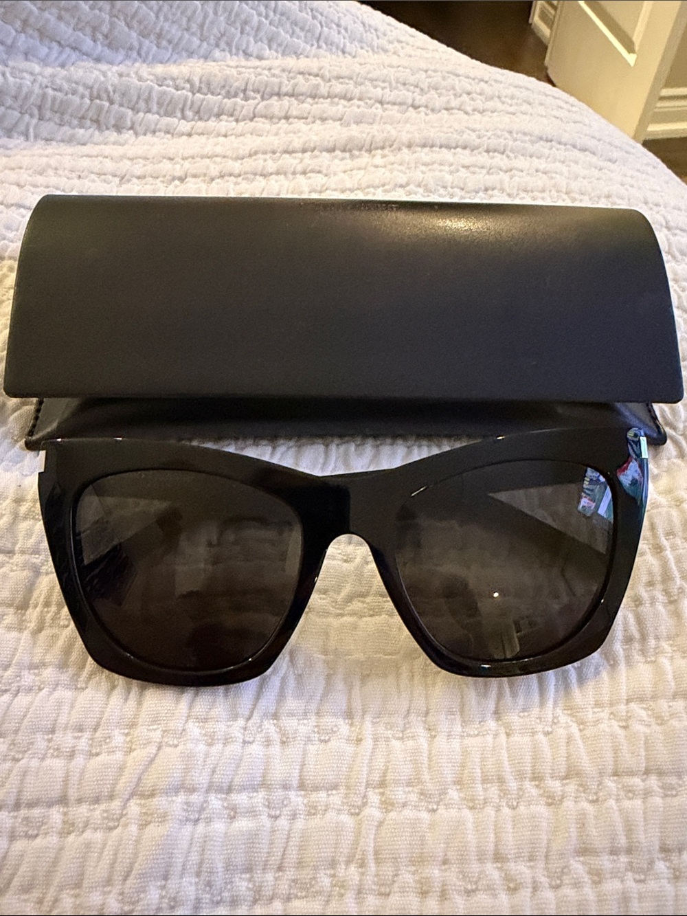 Saint Laurent Black Cat-Eye Sunglasses